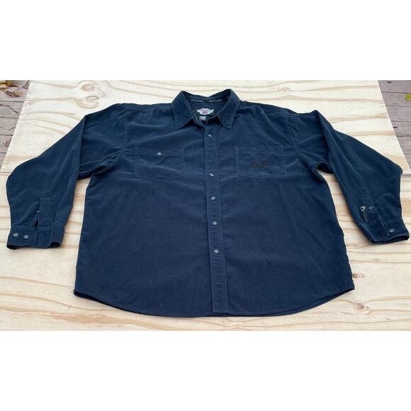 Harley Davidson Long Sleeve Shirt Men's SZ XXL Embroidered Skull Back‎ Logo - Picture 1 of 11